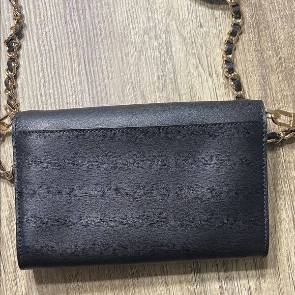 Tory Burch Black Leather Chain Crossbody Bag - Picture 2 of 5
